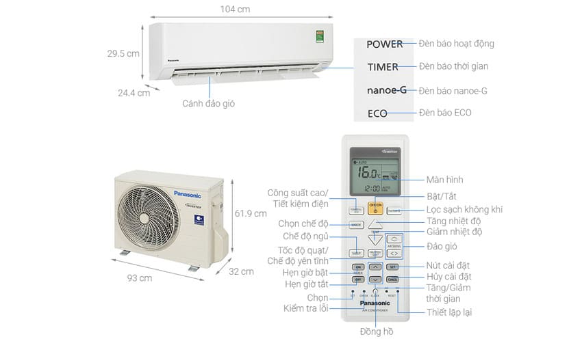 Hướng dẫn sử dụng điều khiển điều hòa Panasonic đúng cách